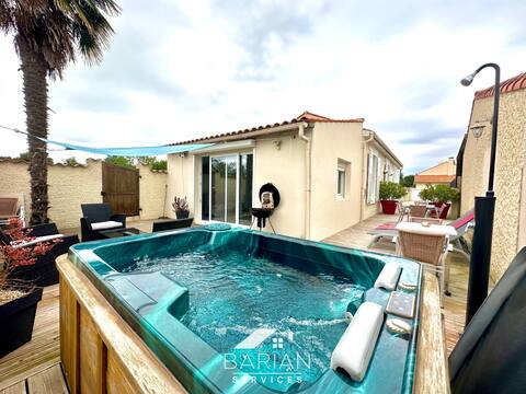 House of 75m² 1km from the sea,  jaccuzi, terrace