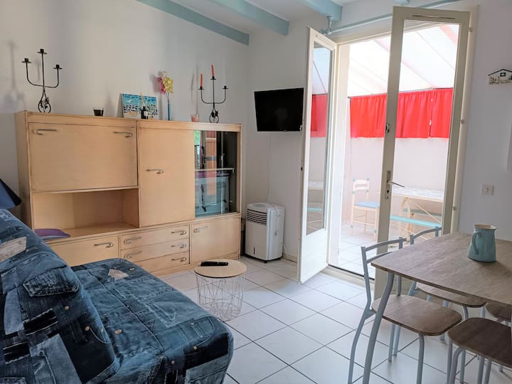T2 26m² +Loggia 10m² à 100m De La Plage - Le Barcarès