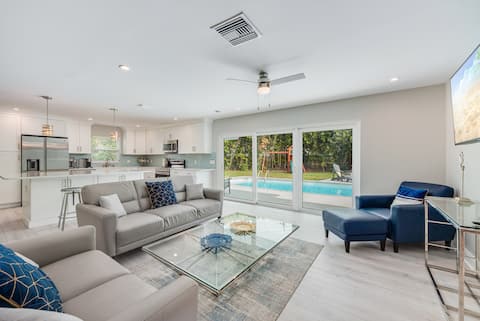 Beachside Private Pool/Yard Kid&Pet Friendly.