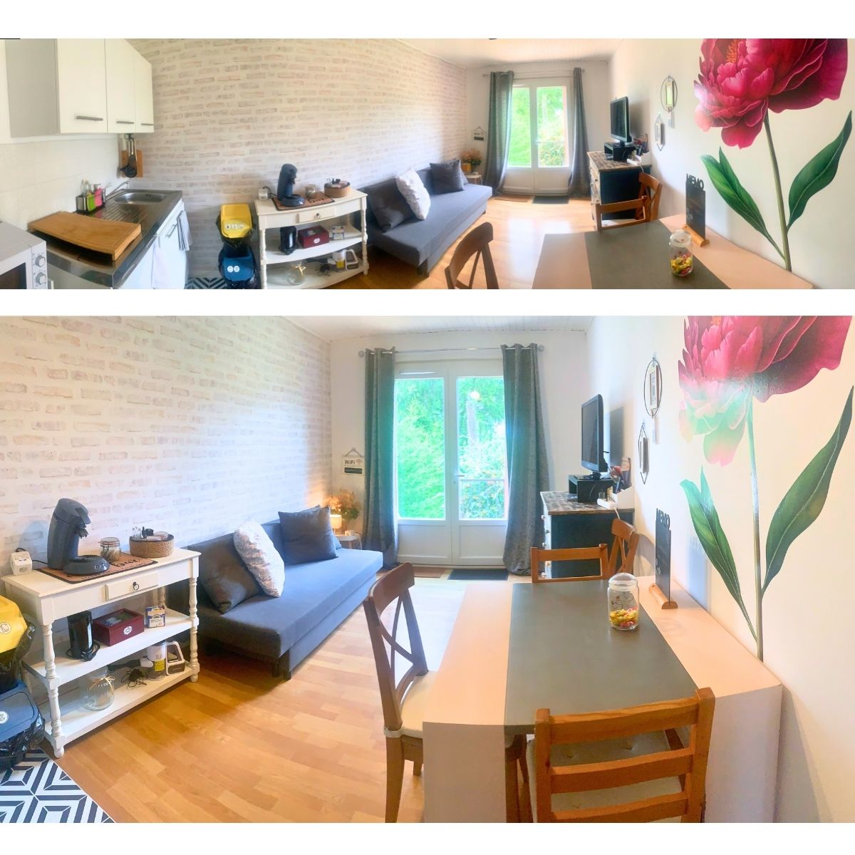 تنفتح الأريكة على السرير (135 × 195 سم).