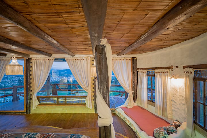 Cabaña Rural Con Fogata, Terraza Y Vista úNica - Paipa
