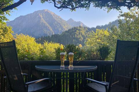 Panoramic apartment, south-facing balcony and mountain views