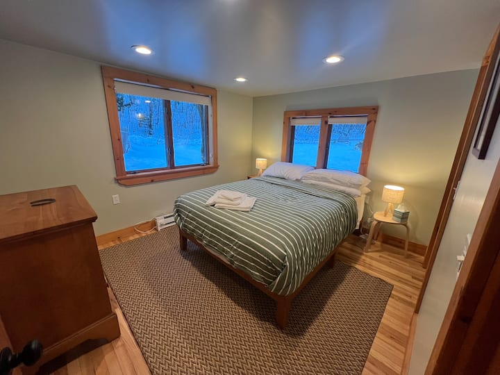 Second bedroom, looking east towards the side yard and route 4