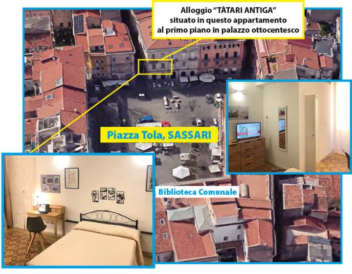 Alloggio “Tàtari Antiga” situato in questo appartamento 
al primo piano, in palazzo ottocentesco