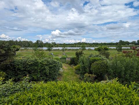 Large house with Loire view + veranda + terrace + garden