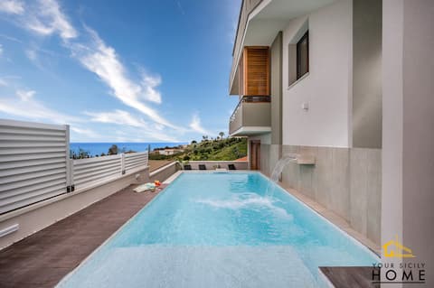 Sea view villa with heated pool and play area