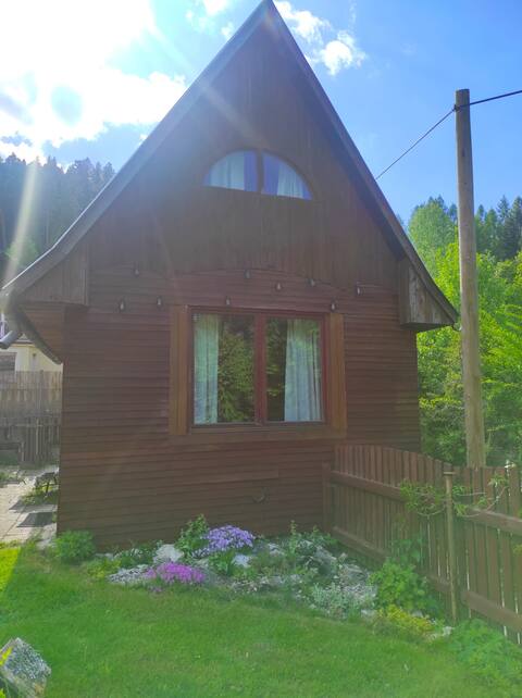 Chalet near paradise for guests with a fireplace