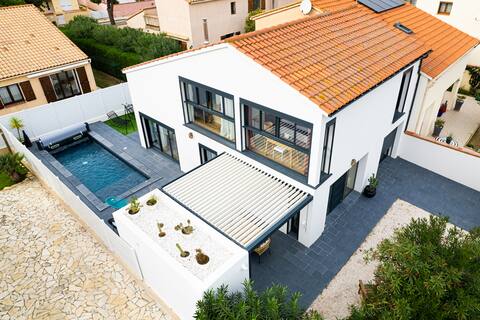 Villa 4* - 400m sea - 4Room - Heated swimming pool