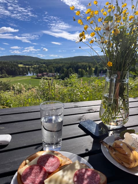 Lovely views close to skiing, biking, and golf.