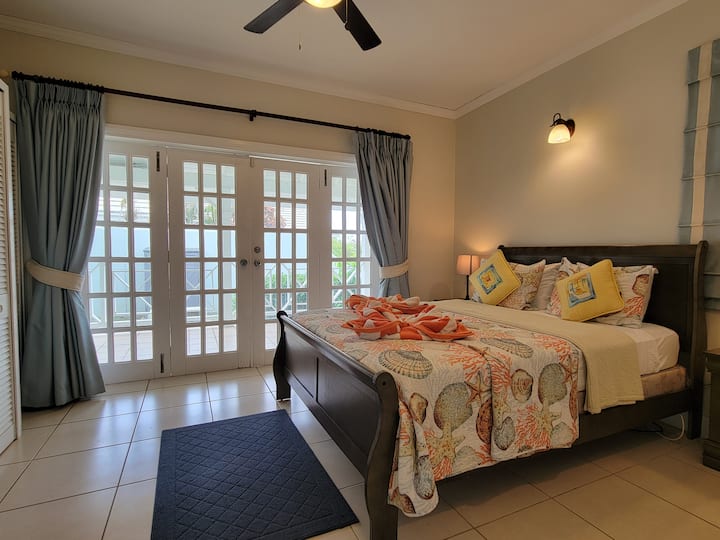 Next, the bedroom (downstairs)