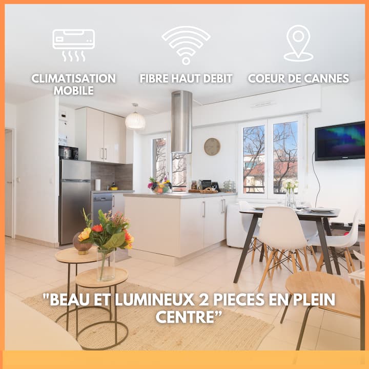 Le Calmette #Central #Lumineux #Calme #Wifi - Cannes