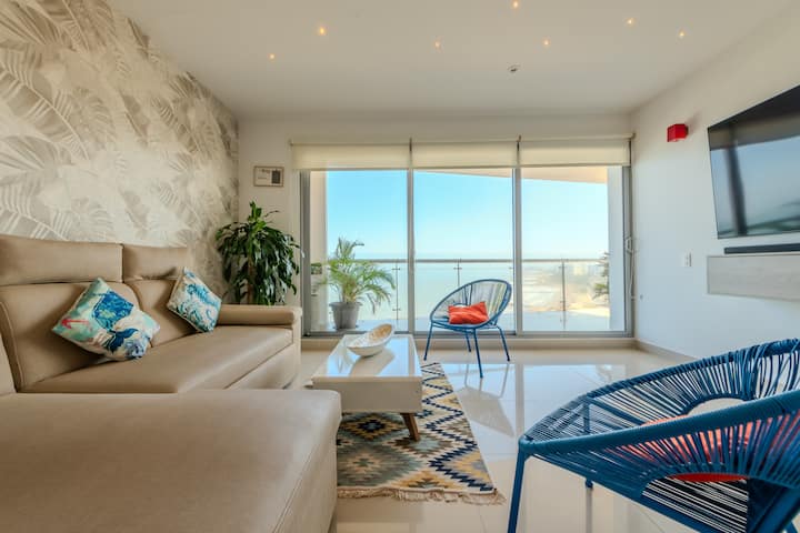 Luxury Ocean View Retreat Pool | Jacuzzi & Beach - Cartagena