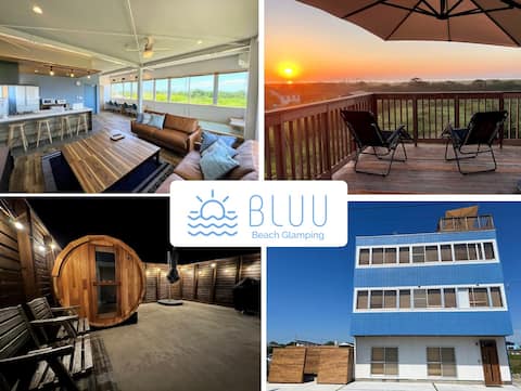 [Entire Home] Barrel Sauna & Relaxing Café/Living Room, Sky Deck with a Panoramic Sea View, BBQ Faci