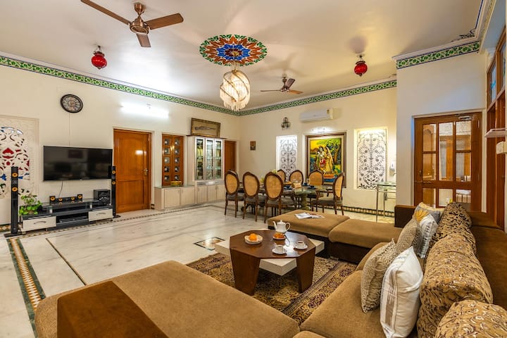 4bhk Heritage Villa +Bkfst+terrace +Lawn @ Udaipur - Udaipur