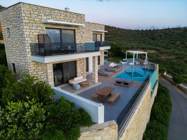 Heated Pool, Sea View, Paleokastro Luxury Villa gallery image 4