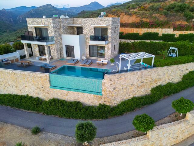 Heated Pool, Sea View, Paleokastro Luxury Villa gallery image 3