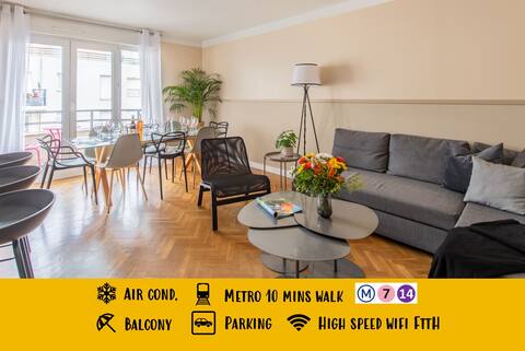 9P, air cond., car park, balcony, Chez Pierre