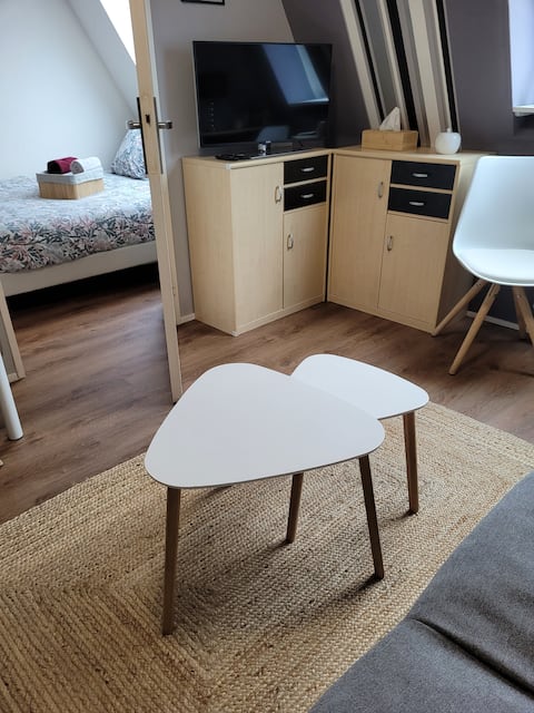 Popular Airbnb listing: Cozy apartment 30 m from the beach with garage! in Villers Sur Mer