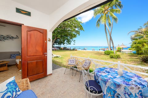Beachfront home on a sandy beach