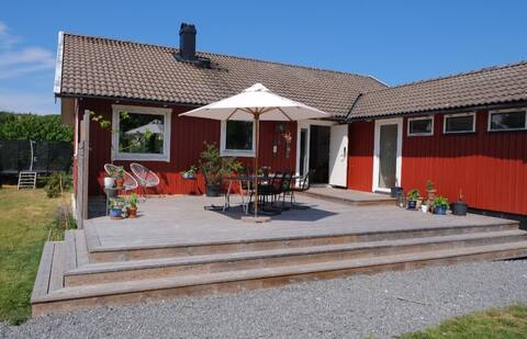 Family-friendly house with large garden on car-free island