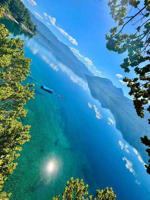 Caburgua Lake, private beach.