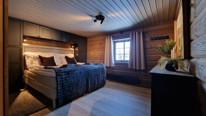 Three rooms with double beds. Master bedroom has direct access to the main bathroom with whirlpool and shower.