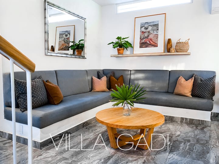 Bright and authentic living room. Enjoy elegance and comfort at VILLA GADI. Welcome!