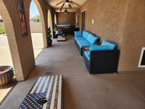 Golfers Retreat with hot tub and firepit.