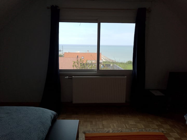 vue sur mer depuis la chambre parentale