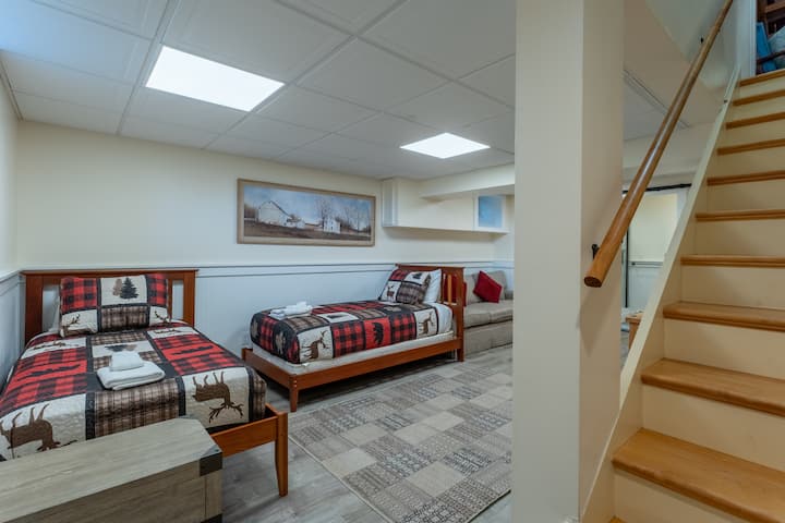 chambre 6- (sous-sol) - 2 lits jumeaux 