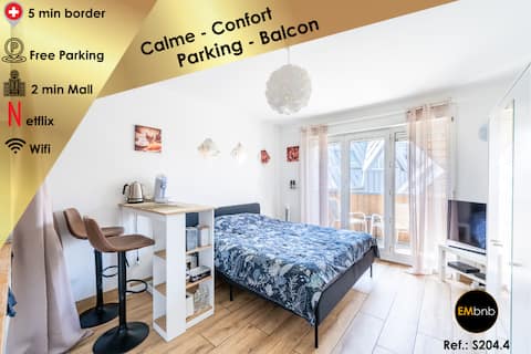 EMbnb | Cozy and Renovated Studio Near Geneva