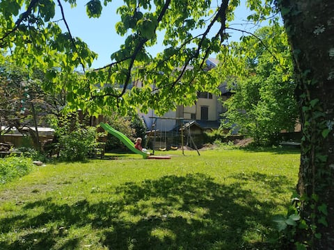 Large house in the center of the village and close to the station
