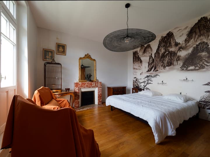 1er piso - Dormitorio 2 BAHÍA D'HALONG con vistas al mar / 1 cama doble de 180 cm