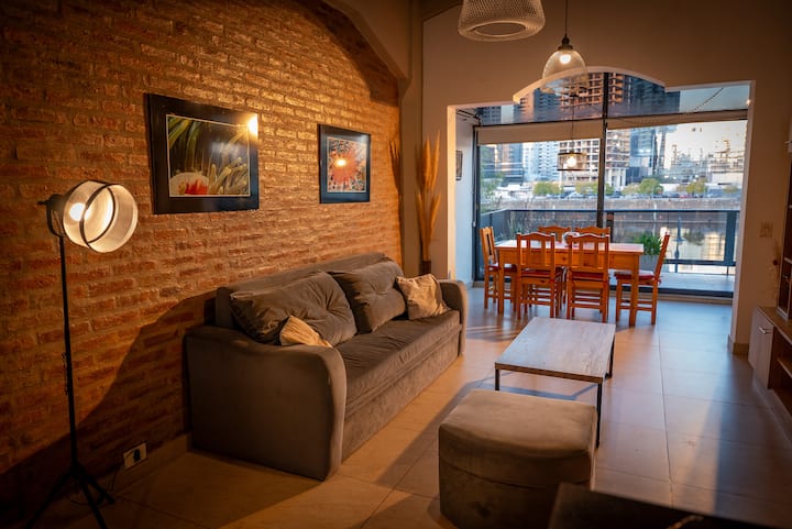 Apartamento com varanda de frente para o rio em Puerto Madero com 2 quartos