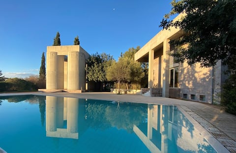 Unique Brutalist Mansion close to coast