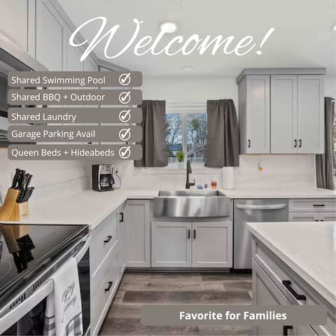 Yuba City Front Unit 5 beds 1 bath w/Pool, Laundry