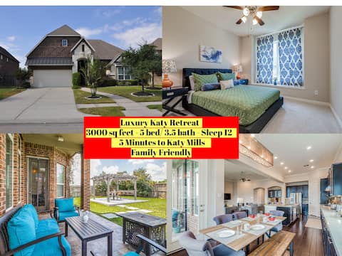 Lux Katy - 5 bed 3 ba - 5 Min to Katy Mills