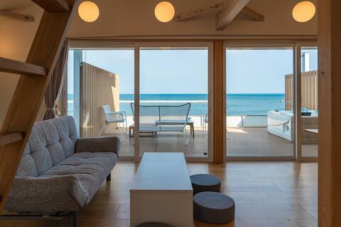 [Barrier free] BBQ, Jacuzzi, 1 building rental, beachfront villa with stunning views (0 Cero buildin