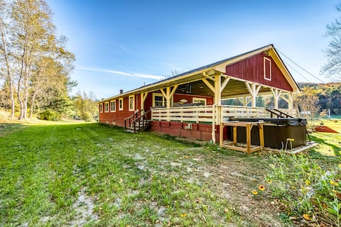 Okemo <12 min Game room~Hot tub~Fire pit~Mtn Views