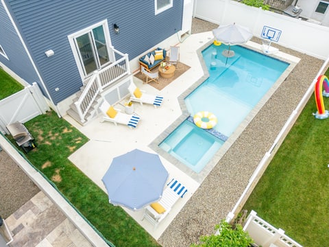 6BR, Heated Pool & Hot Tub, 5 Min to AC!