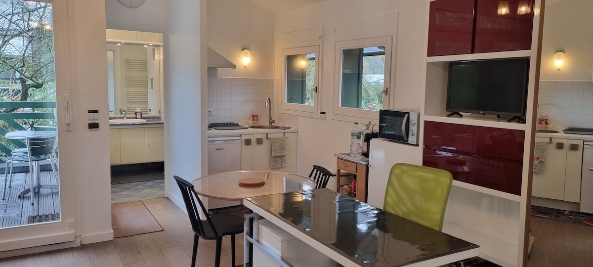 Top performing Airbnb: Luxurious studio/terrace/parking/garden/Stadium in Villeneuve D'ascq