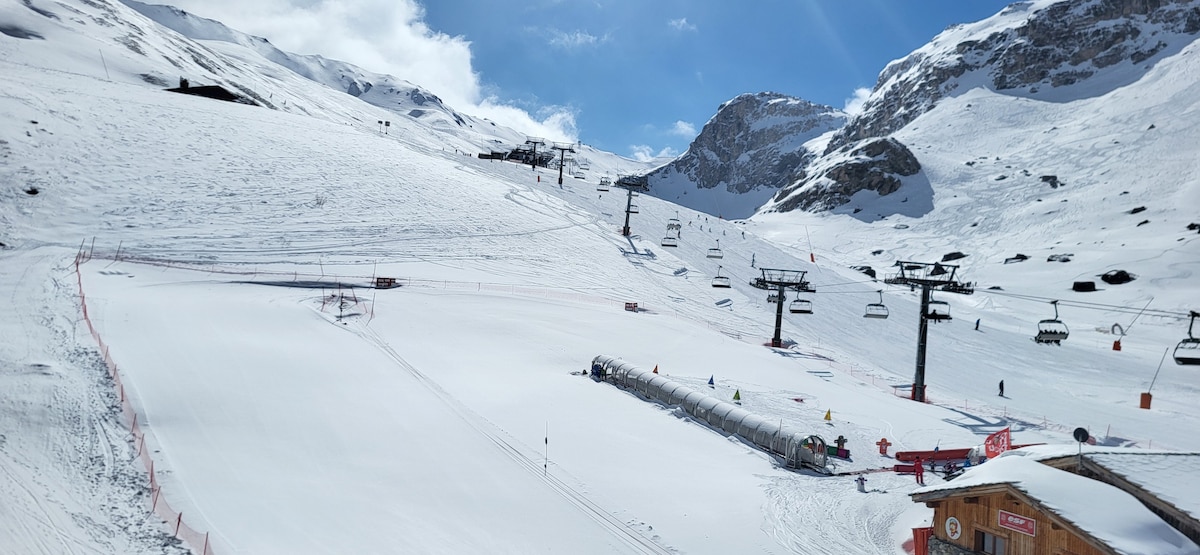 Top performing Airbnb: Le Borsat, on the slopes, magnificent view, 4 people. in Tignes