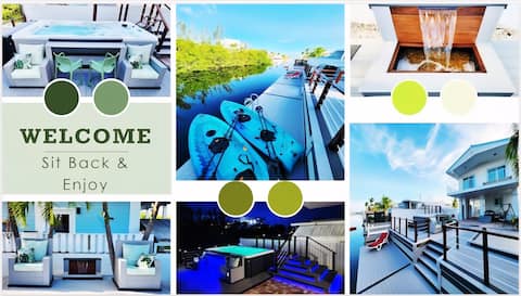 Luxury 3BR/2BR Private Canal, 13" Hot Tub & Kayaks