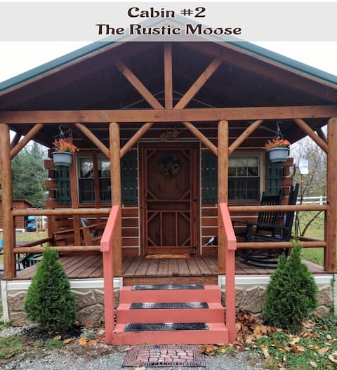 The Rustic Moose Cabin with hot tub on grounds