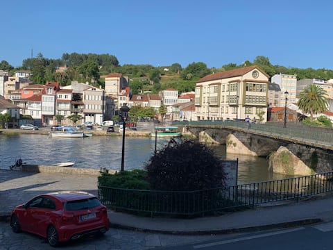 Duplex on medieval walls · river & bridge views