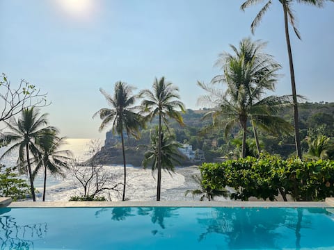 Villa with Stunning Views and Beach Access @Shalpa