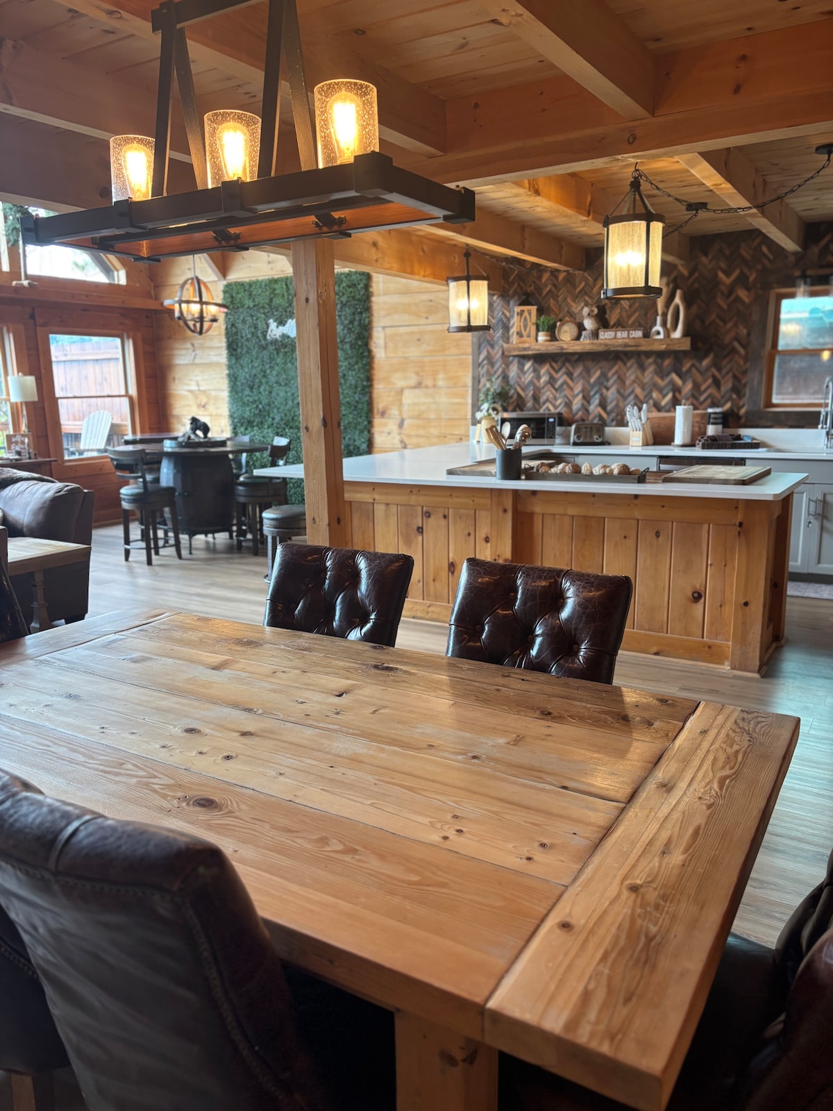 Classy Bear Cabin Living Room