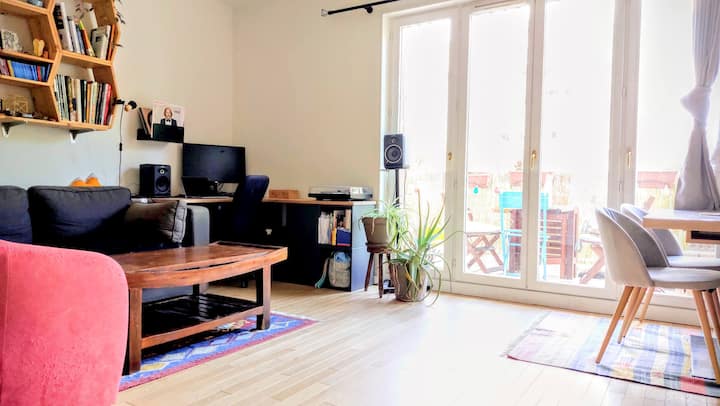Chaleureux Duplex | T3-70m² - 10min Gare - Lyon