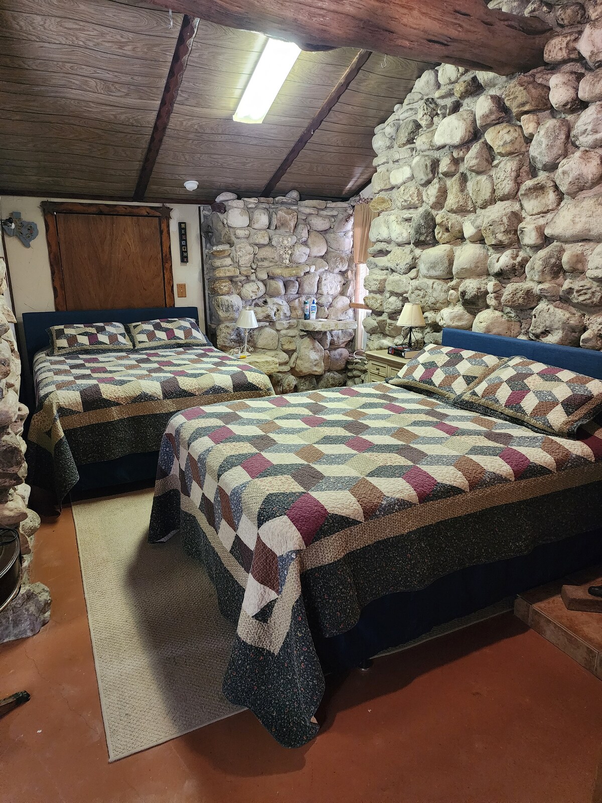 Headboards add comfort to the beds.