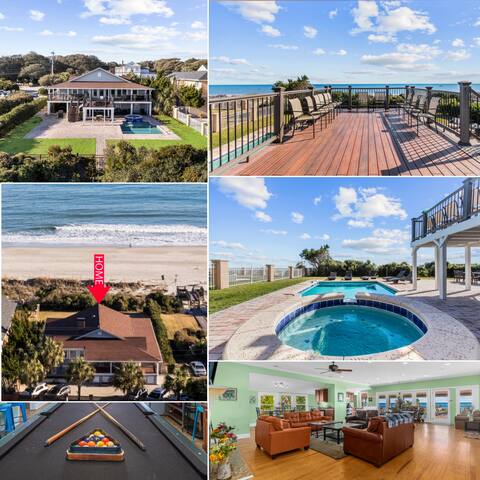 Posh on Ocean w Private Pool, Huge Yard, Game Room